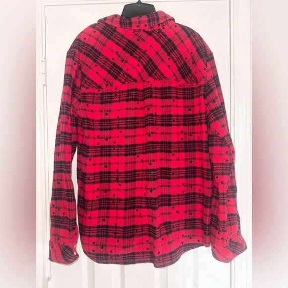 Idyllwind Red & Black Plaid Pearl Snap Shirt With Stars - Picture 5 of 5